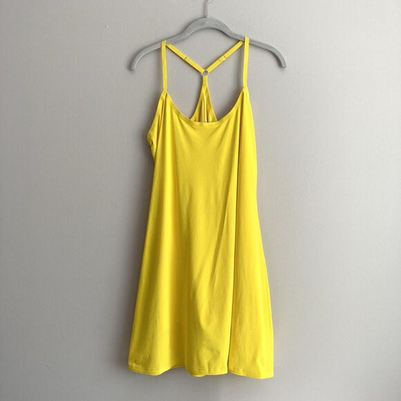 Outdoor Voices The Exercise Dress Yellow Lined Shorts One Piece Size XXL Active - Picture 1 of 10